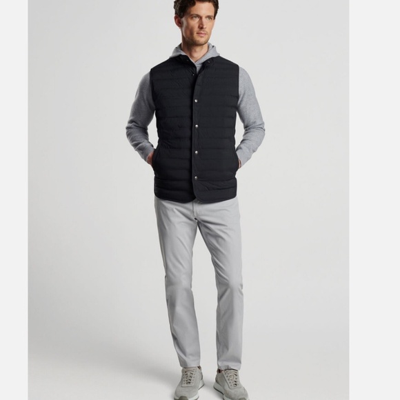 NWOT Peter Millar Men's Regent Crown Crafted Black Quilted Vest Size M $295 - Picture 2 of 15